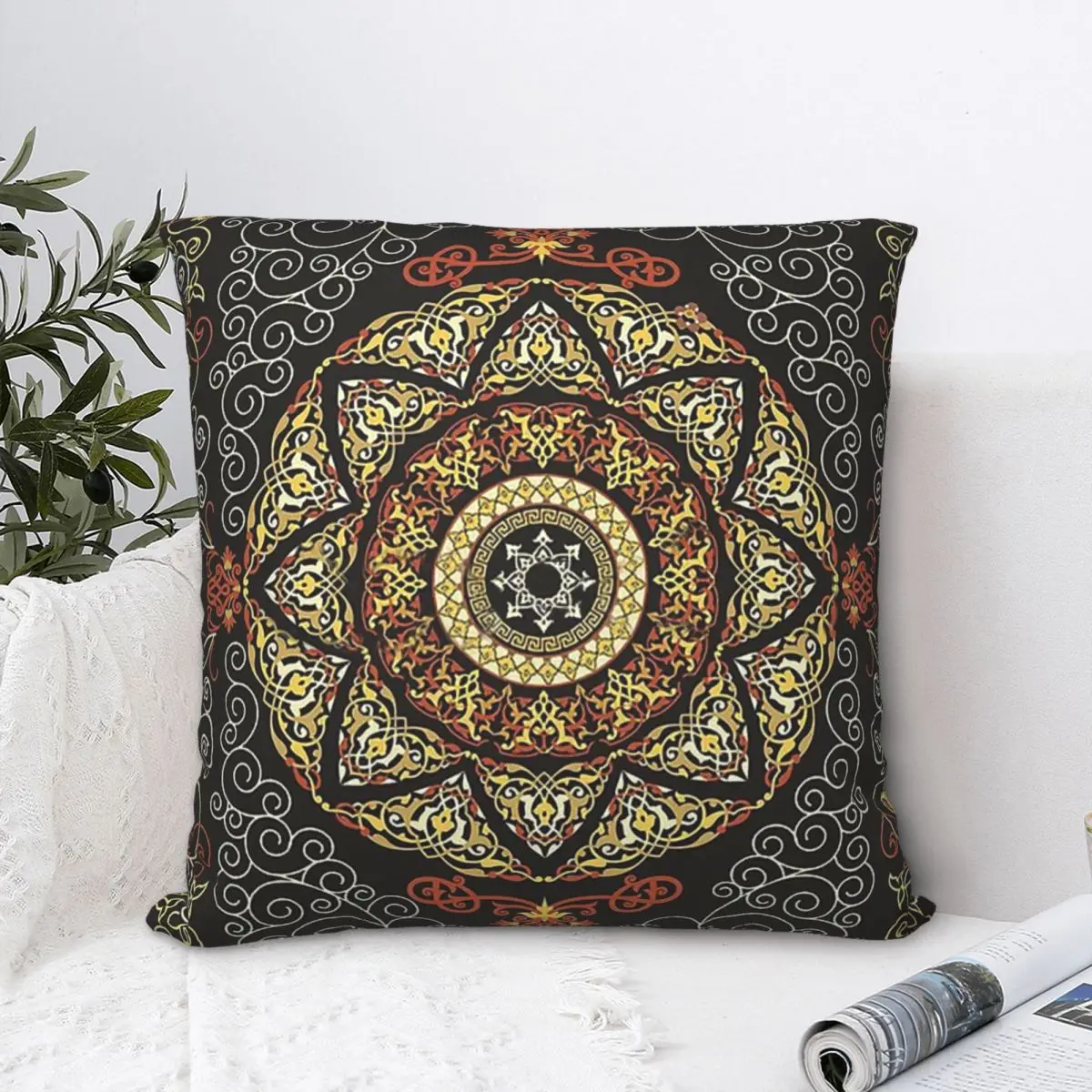 

Sun Flower Design Polyester Cushion Cover Oriental Rug Home Garden Decorative Kawaii