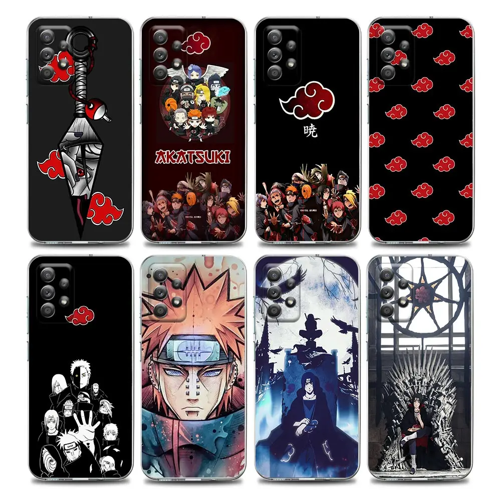 Прозрачный чехол для телефона с аниме Наруто Акацуки Итачи Учиха Samsung A01 A02 A02s A11 A12