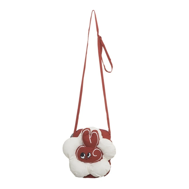 

Girls Double-sided Shoulder Bag Cute Rabbit Messenger Bag Fashion Flower Shape Crossbody Bag Women Satchels Phone Bag