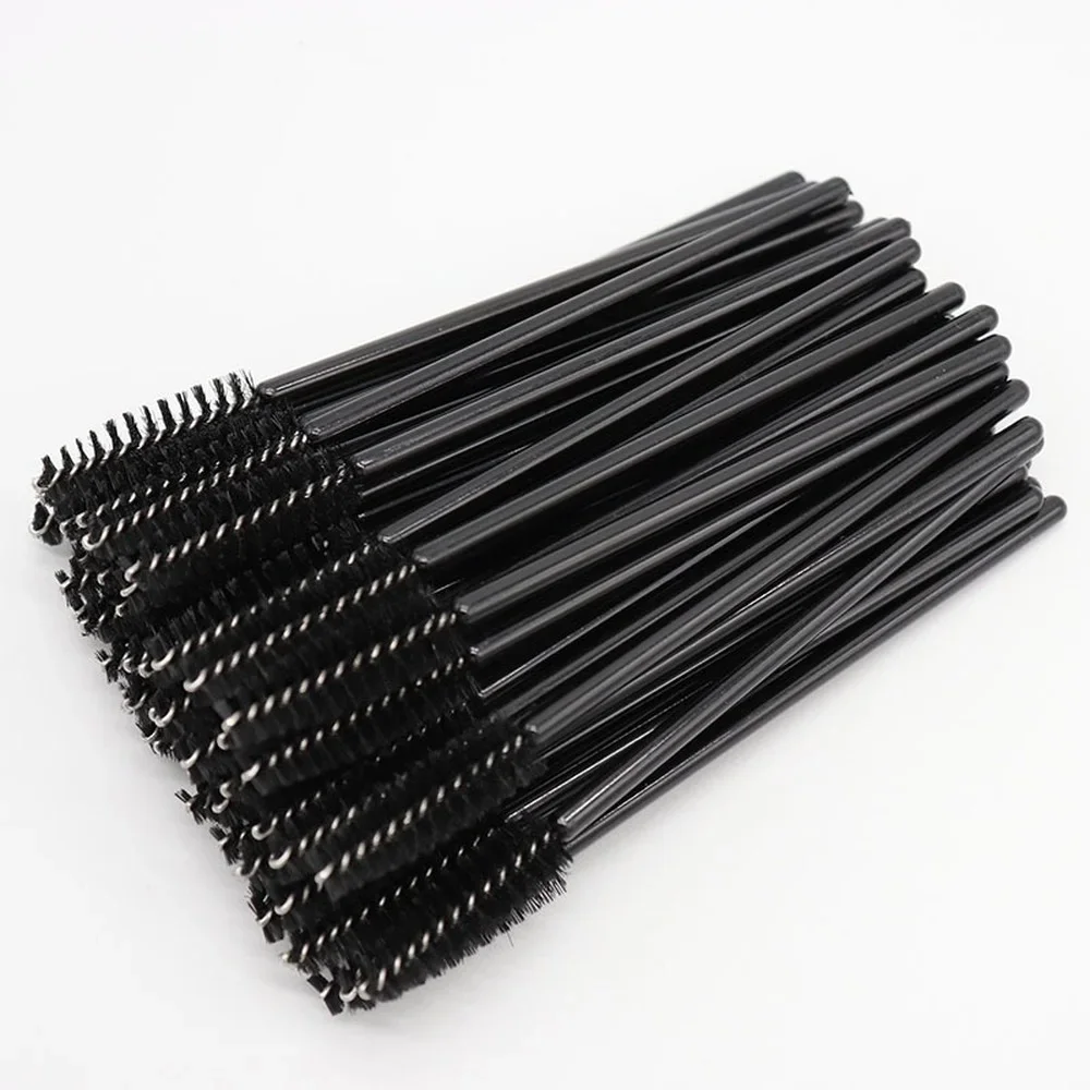 

50 Pcs/lot Nylon Golden Blue Handle Mascara Wands Applicator Disposable Eyelash Brush For Eyelash Extension Makeup Brushes