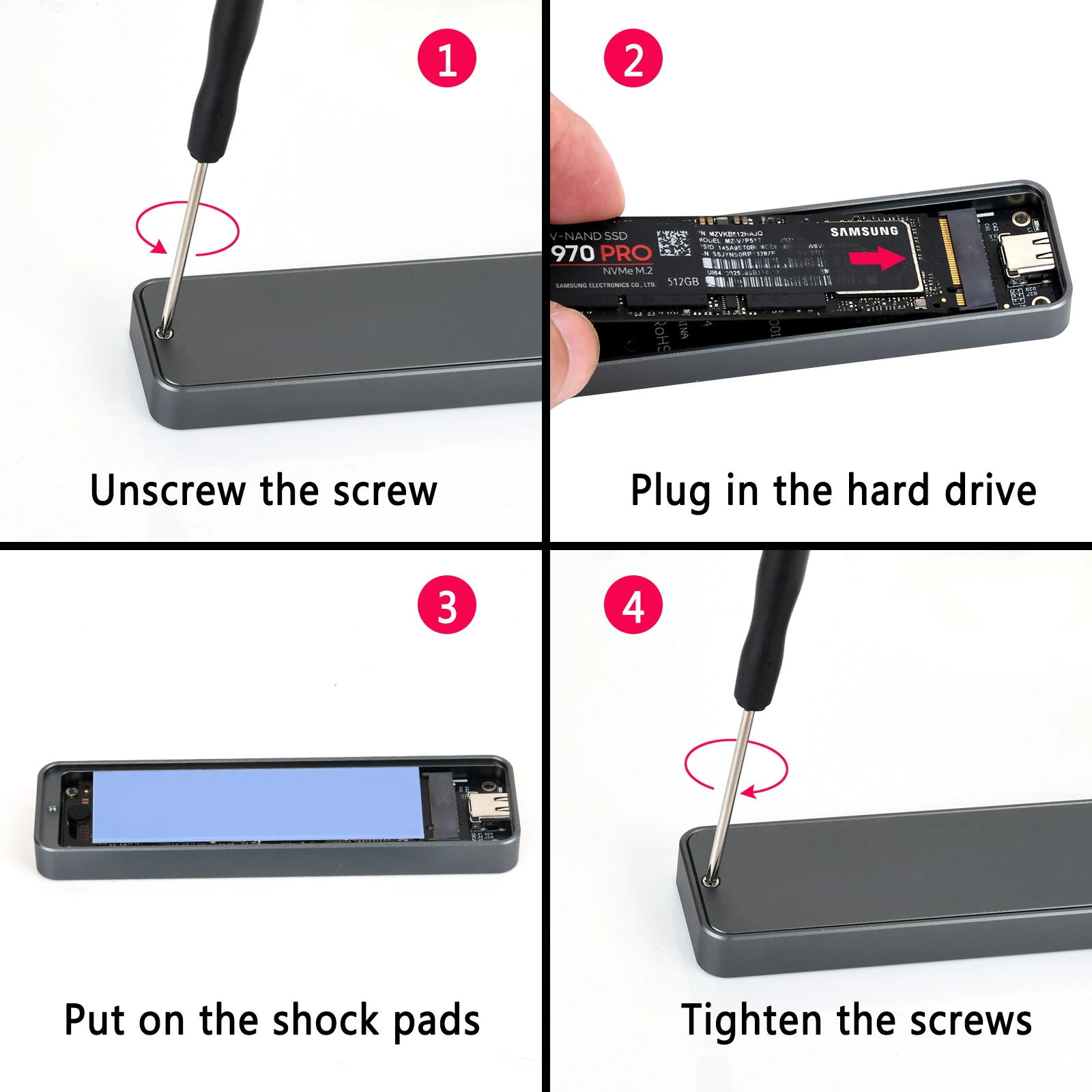 Корпус M.2 NVME USB 3 2 GEN 2X Type C SSD 20 Гбит/с