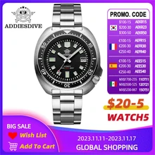 ADDIESDIVE Sapphire Crystals Steel Watch Man Fashion Design Stainless Automatic Mechanical Watch Scratch Resistant Diving Watch