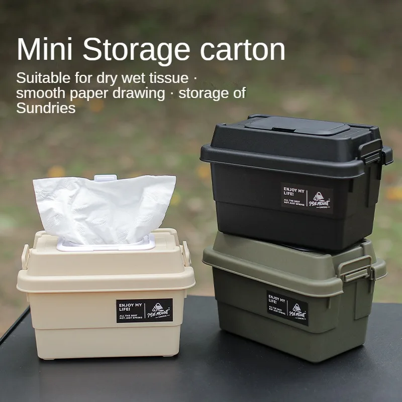 

Multifunctional Outdoor Storage Box 1.1L Portable Napkin Paper Tissue Storage Case Moisture-Resistant for Camping Hiking Travel