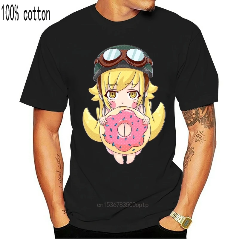 Мужская футболка Oshino Shinobu (серия Monogatari) аниме женская футболки Топ |