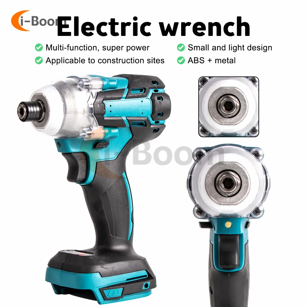 

2700W Brushless Electric Impact Wrench High Torque 520N.m Cordless Impact Driver + LED Light for 18V Makita Battery Power Tools