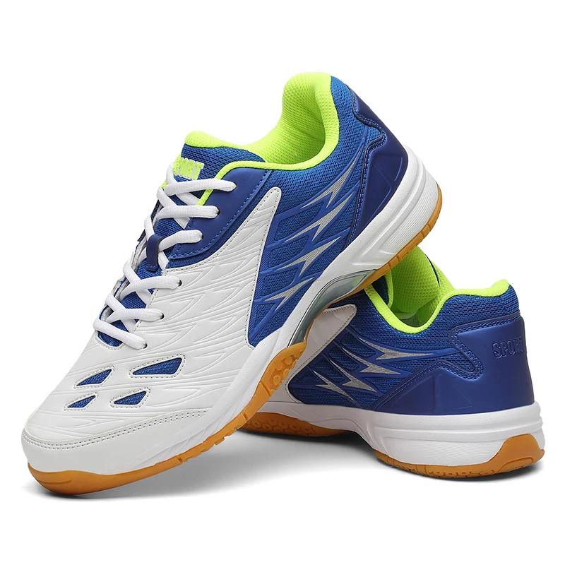 

Table Tennis Shoes for Men Mesh Breathable Male Gym Badminton Sneakers Blue Red Man Professional Tennis Training Shoes
