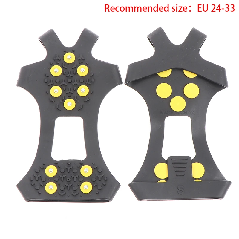 

1 Pair 10 Studs Anti-Skid Snow Ice Climbing Shoe Spike Ice Grip Cleat Crampon Winter Climbing Anti Slip Shoes Cover