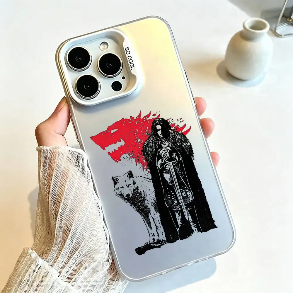 Чехол для телефона G-Game Of T-Thrones J-Jon Snow для iPhone 17, 16, 15, 14, 13, 12, 11 Plus, Pro Max, XS, цветной серебристый чехол-футляр (art.: 3920dc75995ba) - 3920dc75995ba