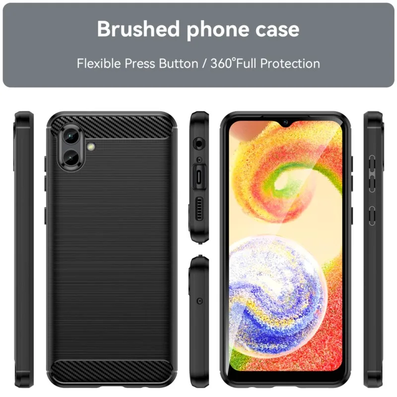 For Samsung Galaxy A04E Case Cover Samsung A04E A04 A53 A52 A13 A12 A72 Bumper Carbon Soft Silicone Cases Samsung A04E 4G Fundas