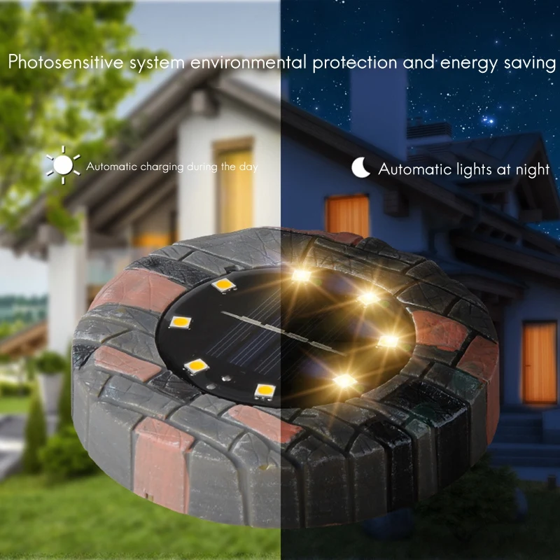 

Solar Ground Lights Outdoor, Solar Lights Outdoor Waterproof LED Solar Disk Lights For Pathway, Garden, Yard, Walkway