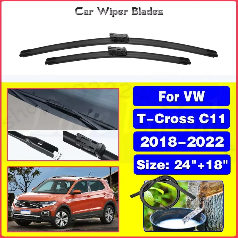 

Для Volkswagen VW T-Cross C11 TCross 2018 2019 2020 2021 2022, передняя щетка стеклоочистителя автомобиля, лобовое стекло, автомобильные аксессуары, окно