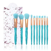 brand new 10 diamond handle cosmetic brush sets foreign trade candy fluorescent makeup brush blush beauty dressing tools