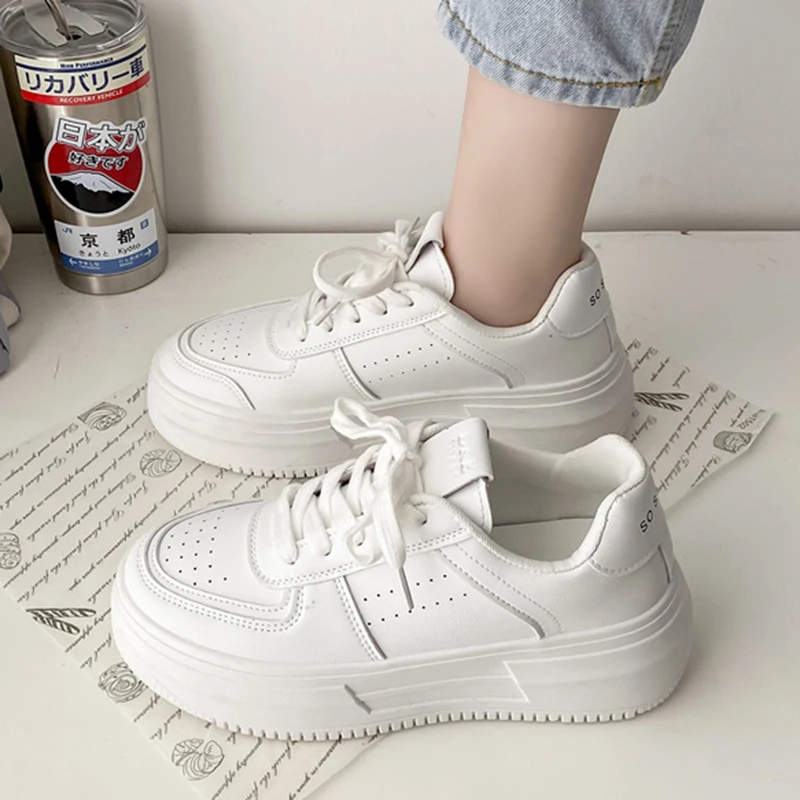 

Breathable Shoes Shallow Mouth Round Toe 2022 Fashion Women's Clogs Platform Casual Female Sneakers Tennis New Summer Modis Cree