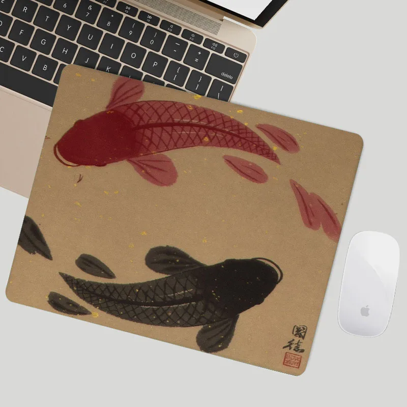 

Koi Fish Yin Yang Mouse for Computer Desks Gaming Desk Pad Keyboard Mat Mause Pad Gamer Deco Setup Gaming Rug Mini Carpet