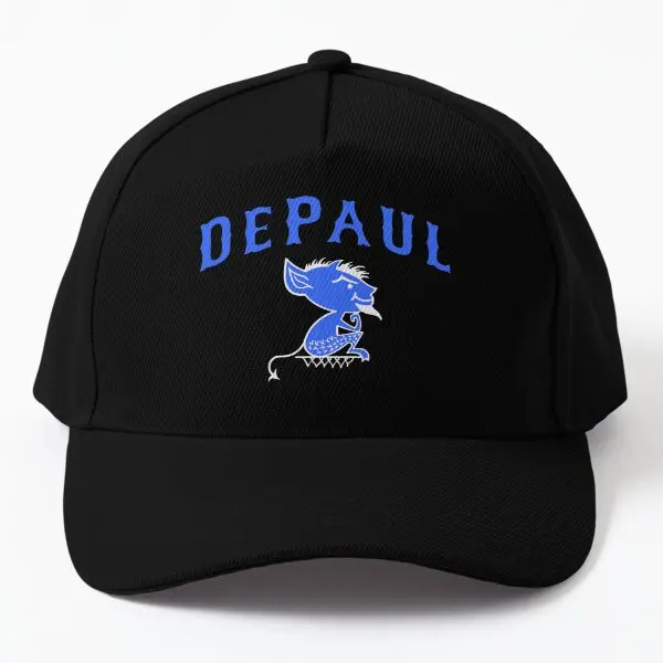 

Depaul Retro Vintage Mascot Design Baseball Cap Hat Sun Czapka Bonnet Solid Color Printed Mens Hip Hop Casquette Black Outdoor