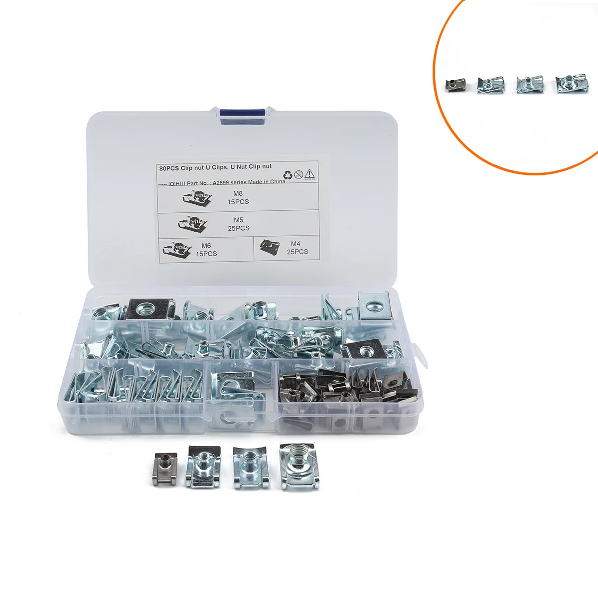 

Cross-border 80 boxed - Type B reed nut/self-tapping clip/reed nut/cage nut clip honda civic galant lug nuts