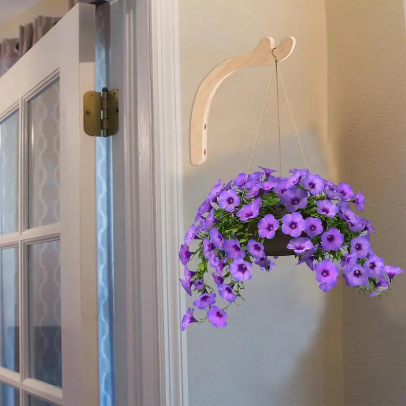 Вешалка для растений крючок настенного крепления деревянный кронштейн