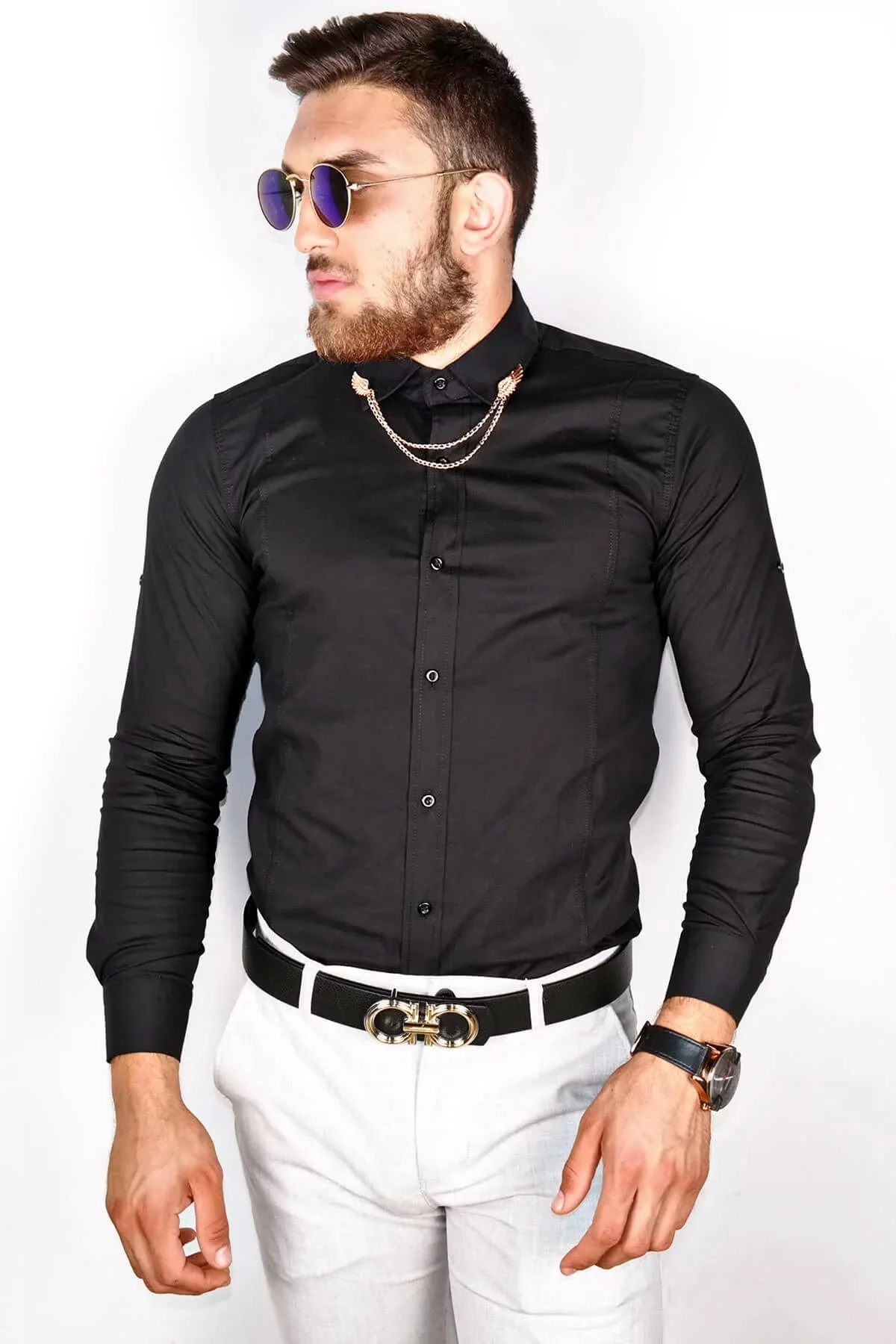Therapy Men Male Shirt 7Y-4300105 Black