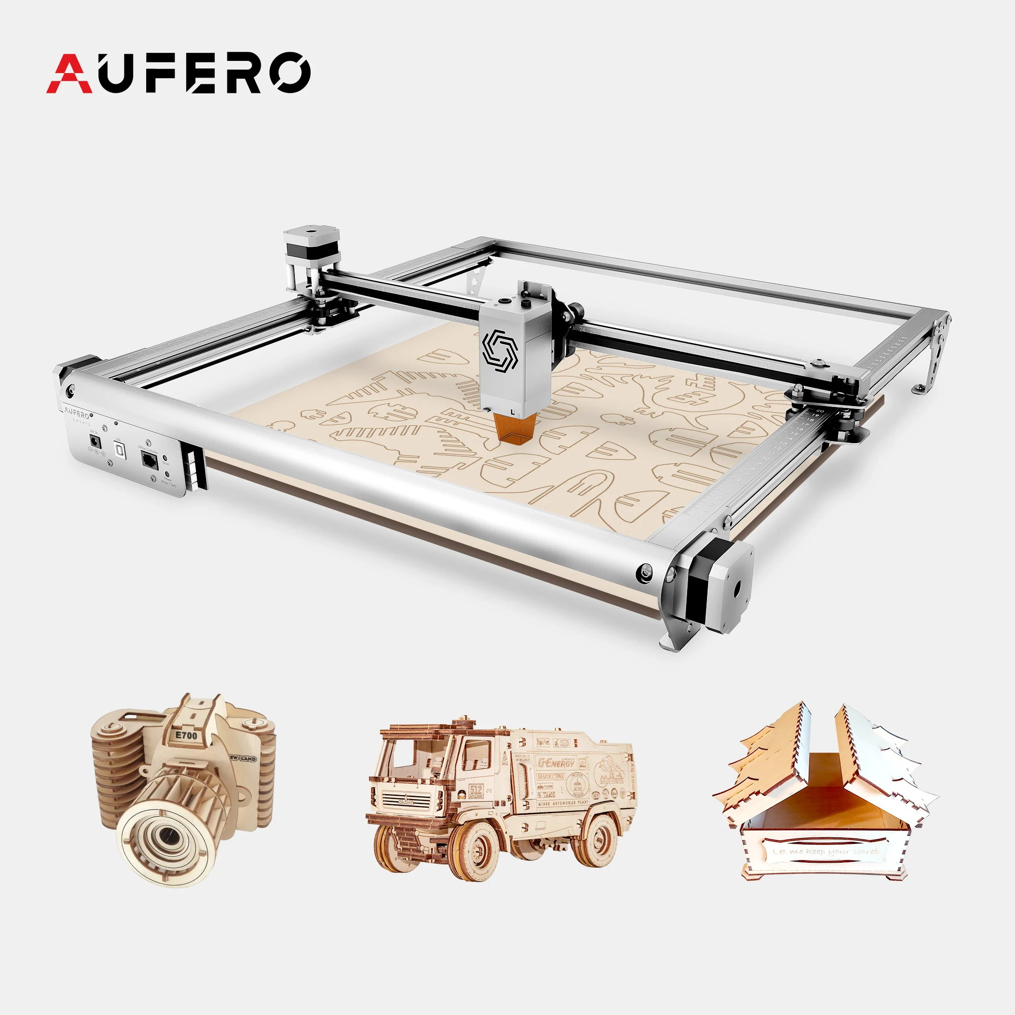 

Aufero Laser 2 Real 10 Вт лазерная гравировальная машина 390x390 мм ультратонкий лазерный луч, технология формирования 15000 мм/мин, быстрая гравировка