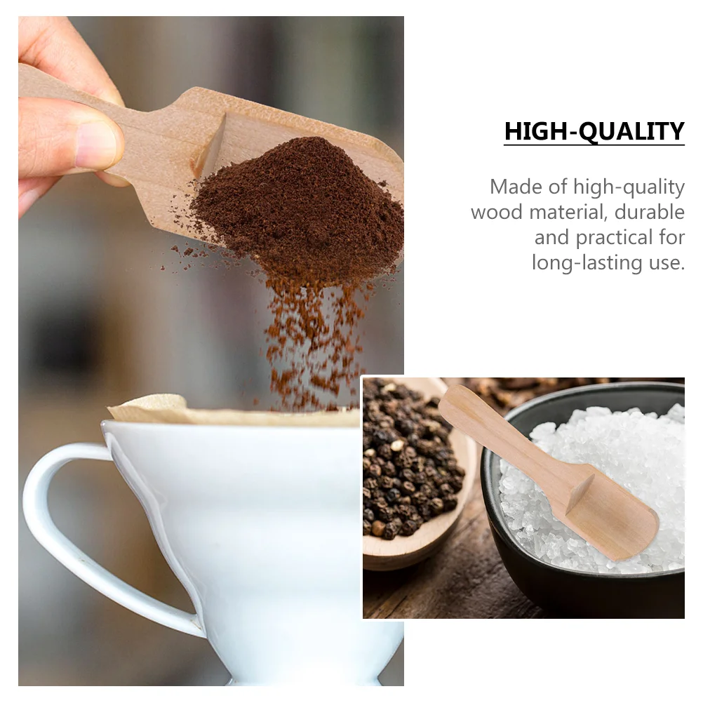 Ложка для ванны Совок соли Маленькая деревянная сервировочная посуда Чай