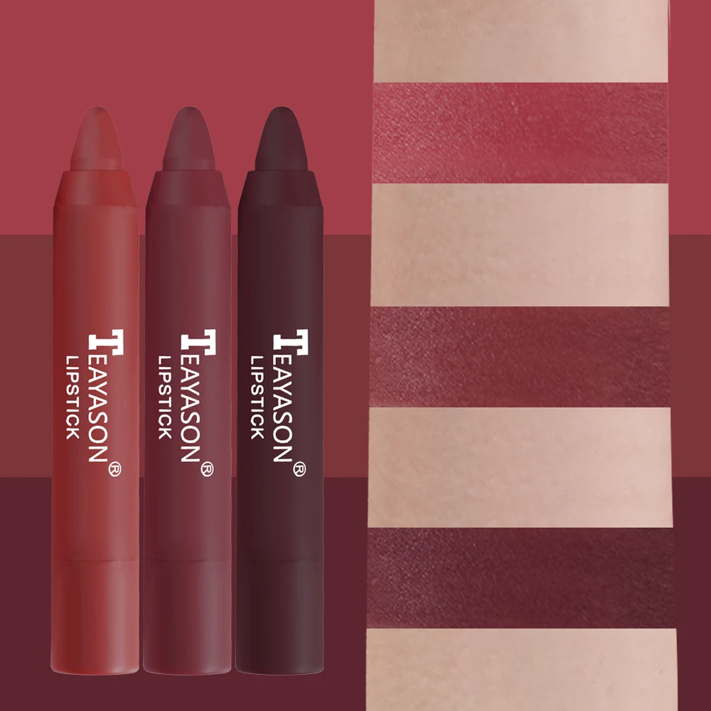 

3 Colors Matte Velvet Air Lipstick Set Easy To Color Lipstick Pen Moisturizing Waterproof Lipsticks Set Combo Long-lasting 1 Box