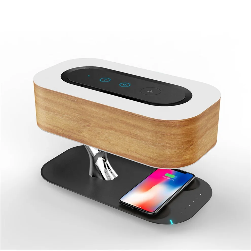 

Smart Wireless Charging Blue Tooth Speaker Brightness Dimmable Tree Shape Table Lamp