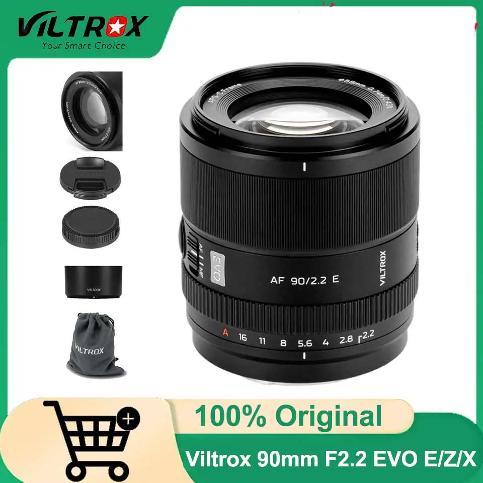 Фото VILTROX 90mm F2.2 EVO APS-C Телеобъектив с автофокусом для Sony E-Mount A7IV ZV-E1 A7CII ZV-E10, Nikon Z-mount, Fuji XF-mount №1
