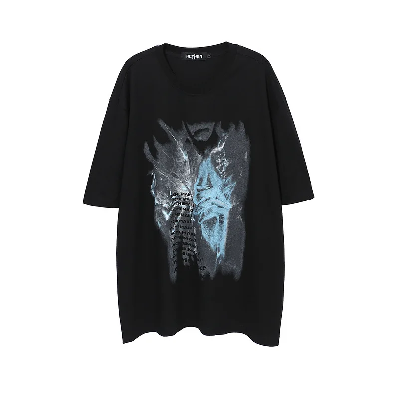 

Men’s 2022 summer loose print short sleeve t-shirt top