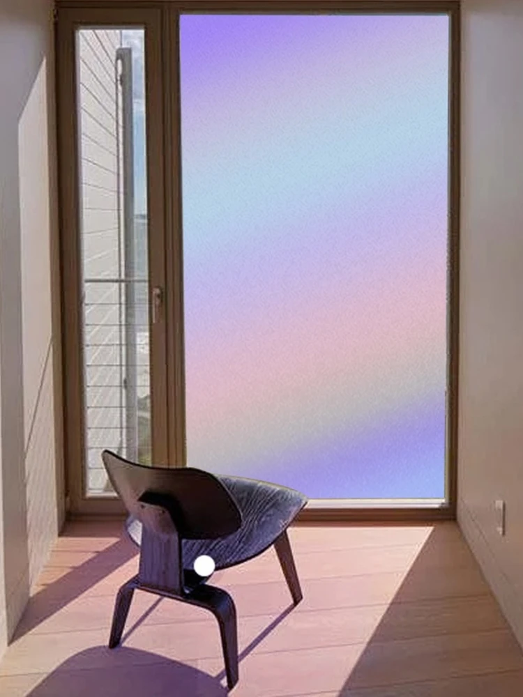 

3D Colorful Window Films Privacy Decorative Film Anti-UV Non-Adhesive Static Cling Glass Sticker For Home Bedroom