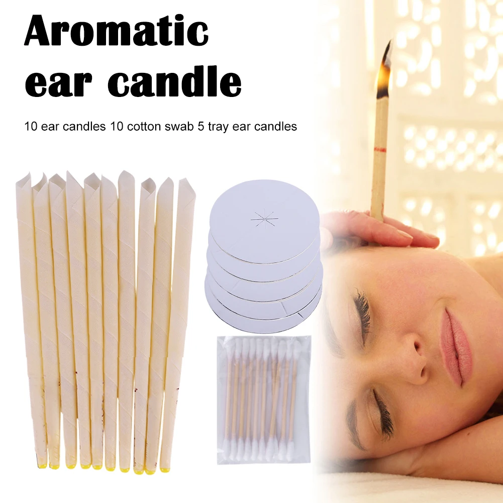 

10Pcs Ear Candles Ear Wax Clean Removal Natural Beeswax Propolis Indiana Therapy Fragrance Candling Cone Candle Relaxation