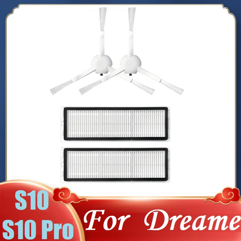 

Replacement Spare Parts For Xiaomi Dreame S10/S10 Pro Robot Vacuum Cleaner Washable HEPA Filter Side Brush