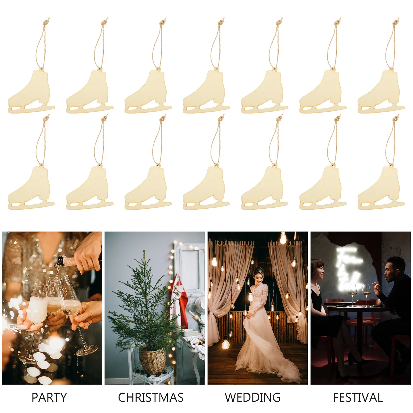 20 комплектов рождественских украшений праздничное ремесло декор для коньков