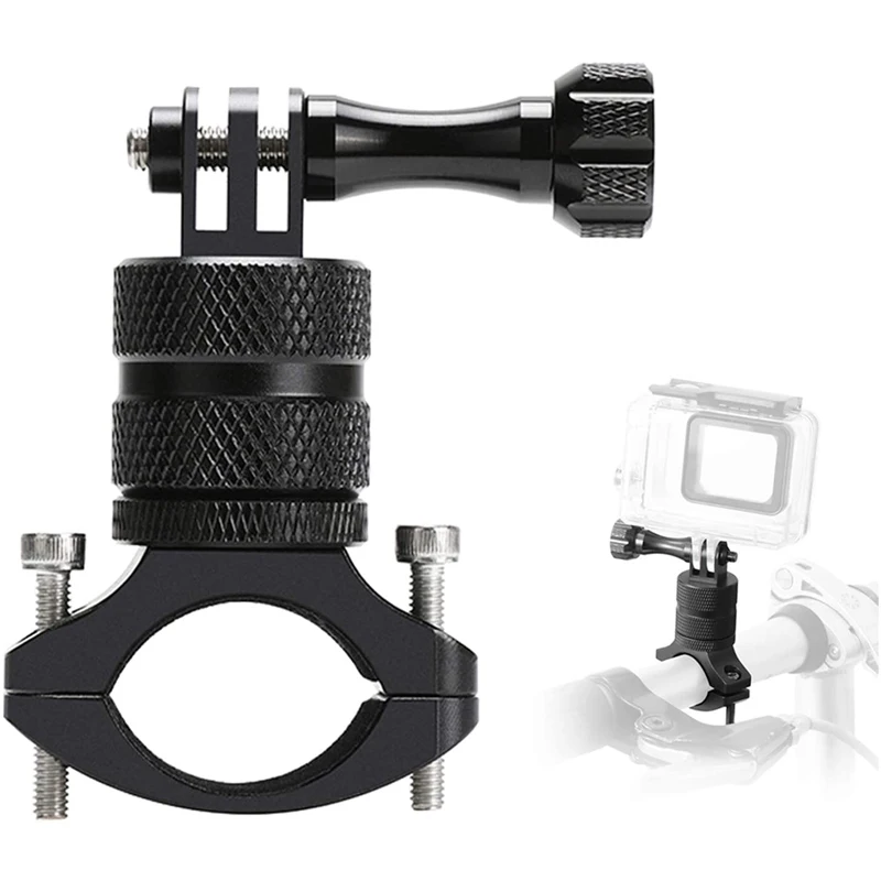 

Mountain Bike Camera Handlebar Mount for Gopro 10/9/8/7/6/5/4,360 Degree Rotation Aluminum Motorcycle Bicycle