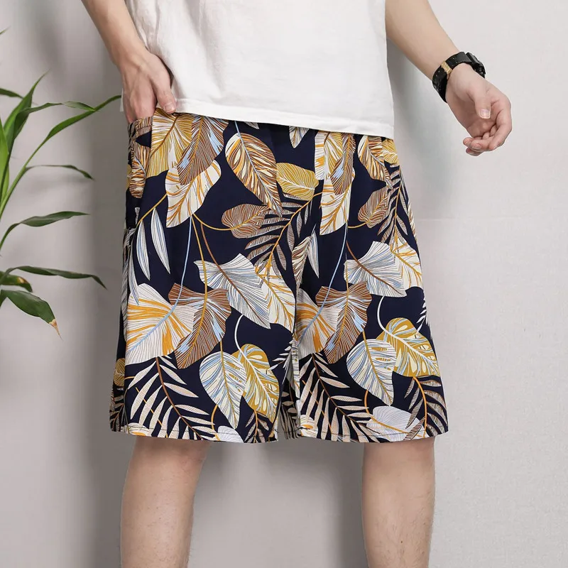 Mens Pajama Shorts Sleep Bottoms Sleepwear Beach Shorts Large Homewear Loose Leisure Cozy Lounge Clothes Male Nightwear Pants