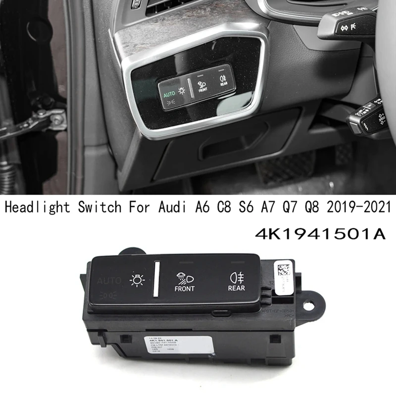 4K1 941 501 A 4K1941501A переключатель фар для A6 C8 S6 A7 Q7 Q8 2019-2021 сенсорный экран