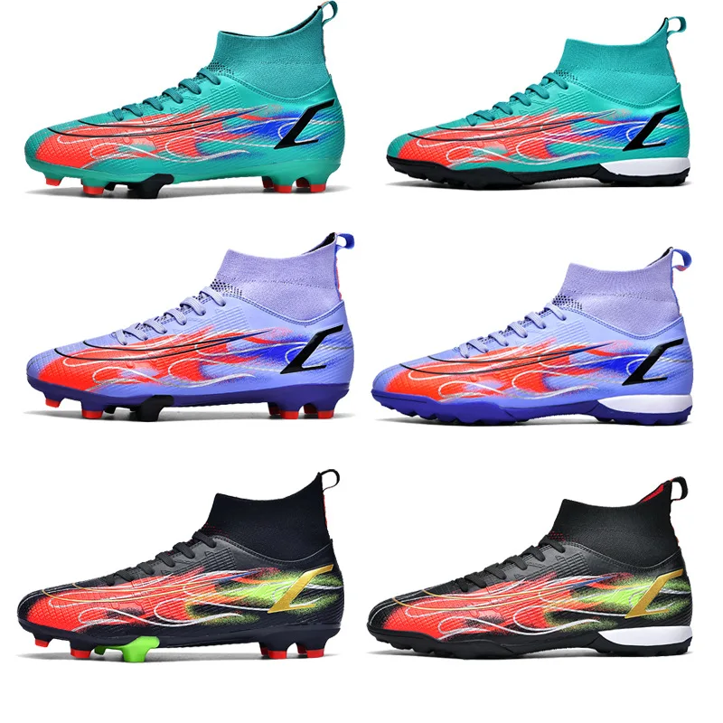 Superfly Cr7 FG Football Boots Outdoor Soccer Cleats Shoes Soft Outdoor Sport Professional Shoes Breathable Comfortable Boots