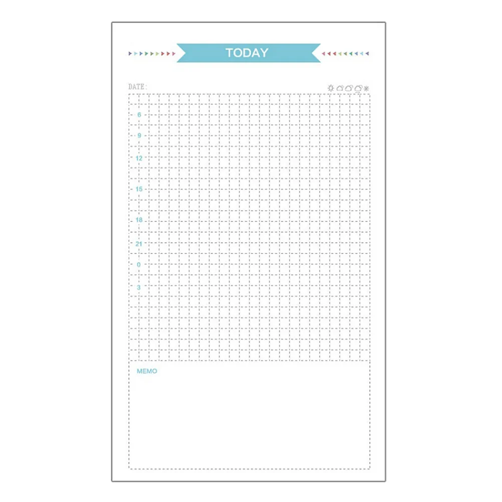 

40 Sheets Refill Paper A5 Notebooks Spiral Lined Papers 6 Holes Refills Travel Colored Binder Clips