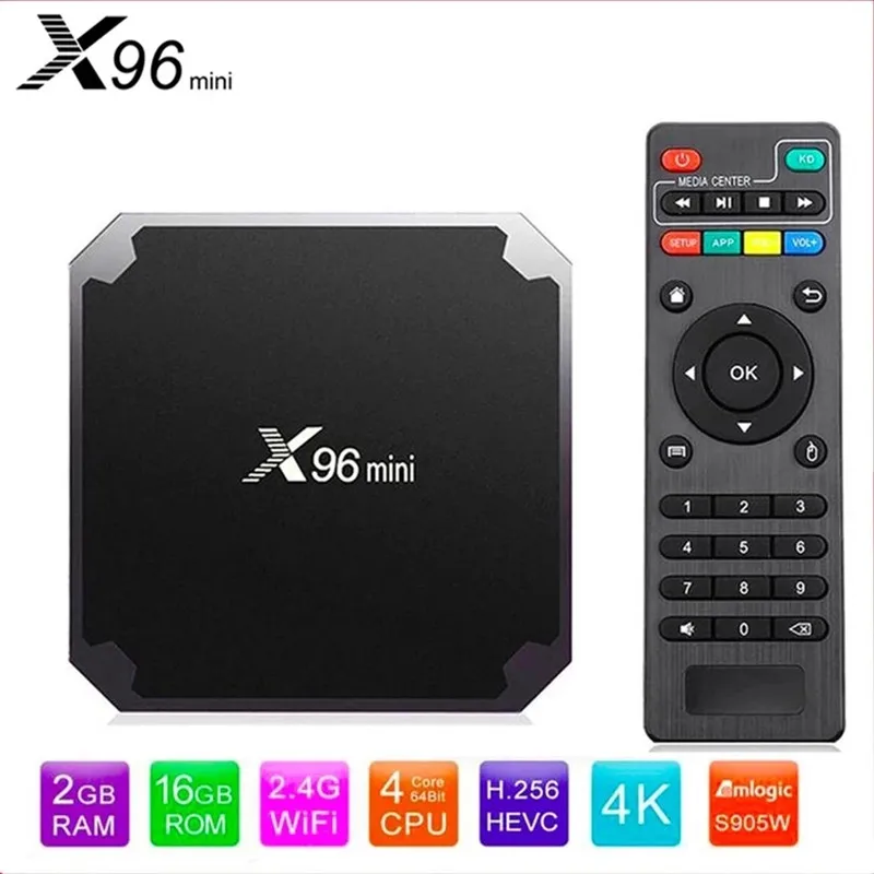 

ТВ-приставка X96 mini на Android 9,0, 2,4 ГГц, Wi-Fi, четырехъядерный процессор S905W, 4K, 1080P, Full HD, 64 бит, медиаплеер, ТВ-приставка