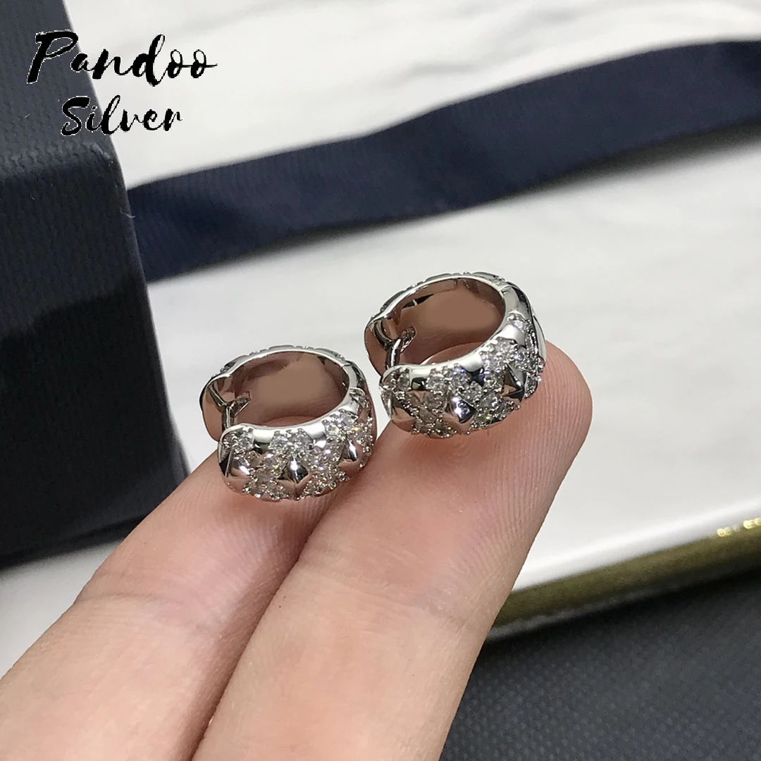 

Fashion Sterling Silver Original Jewelry,FESTTIVAL Small Size Spike Chunky Hoop Earring For Women Luxury Earring Gifts With Logo