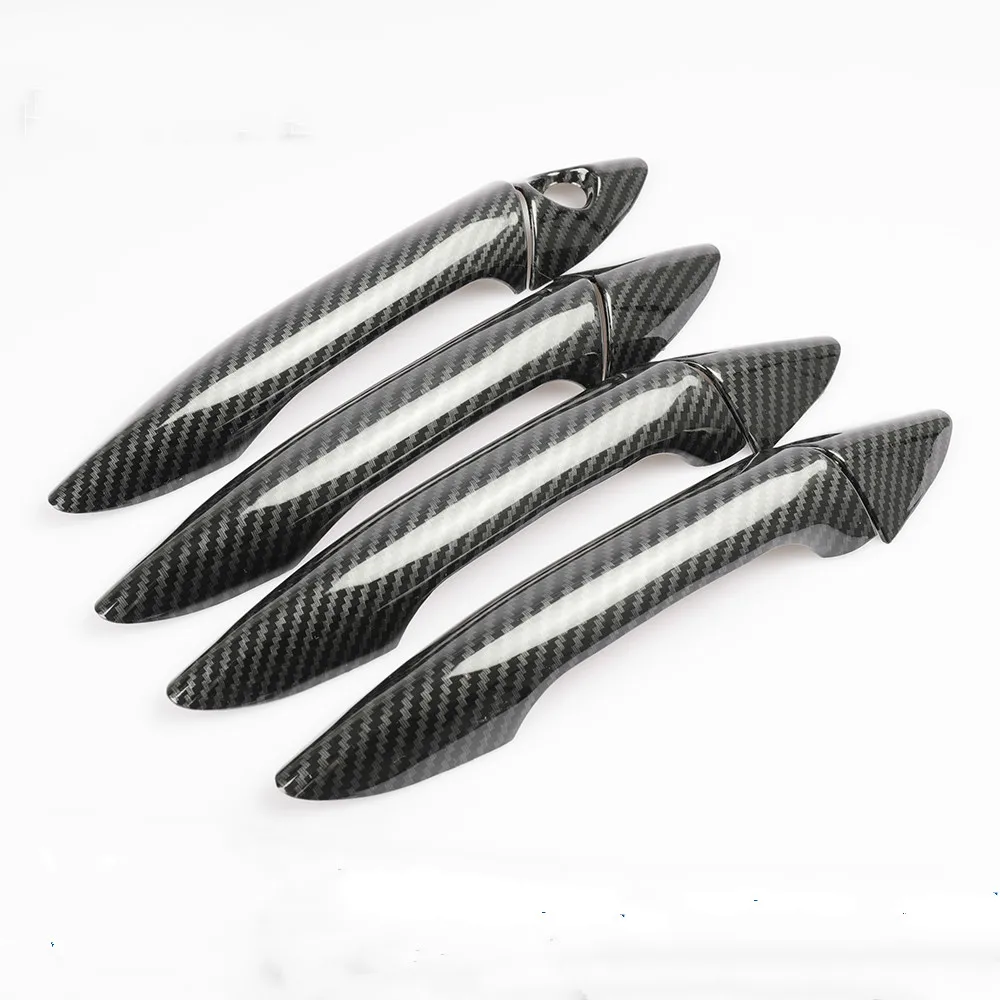 

For Hyundai i30 2012-2016 i35 Chrome Carbon Fiber Door Handle Cover Trim Set 2013 2014 2015 Accessories Stickers Car Styling