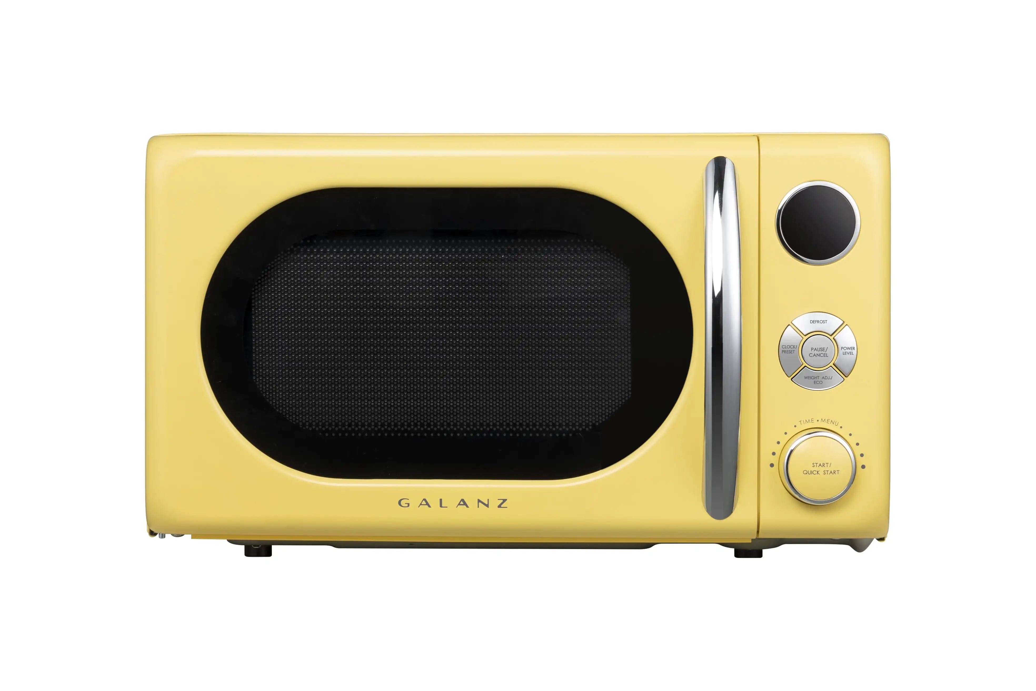 

0.7 Cu. ft. Retro Countertop Microwave Oven, 700 Watts, Yellow, .USA.NEW