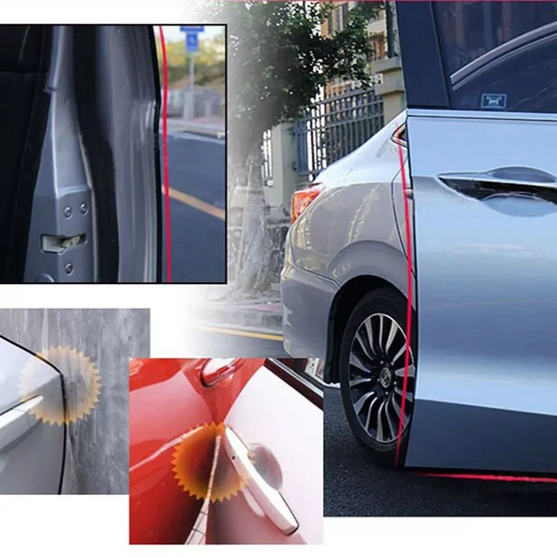 

AUTO PARTS Hot Universal Car Door Edge Rubber Scratch Protector 5M Moulding Strip Protection Strips Sealing Anti-rub DIY Car-sty