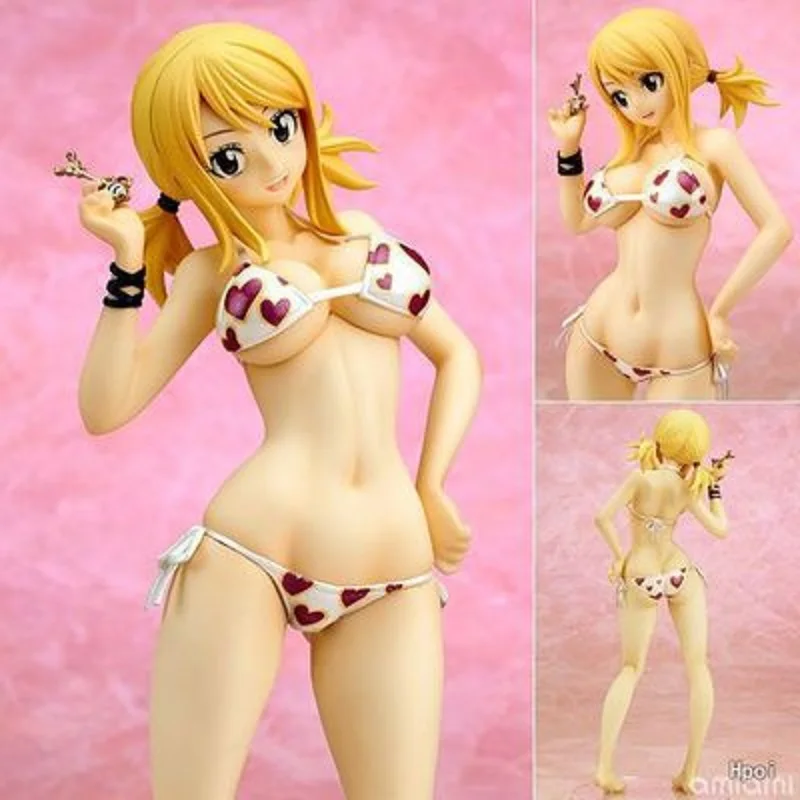 

Anime Action Figure Fairy Tail Lucy Heartphilia Swimsuit Bikini Ver 18cm PVC Model 1/7 Table Book Store Decoration Toy