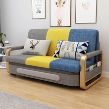 Sofa Bed Retractable Folding Dual-Purpose Sitting and Lying Small Apartment Single Double Balcony Multi-Function Bed