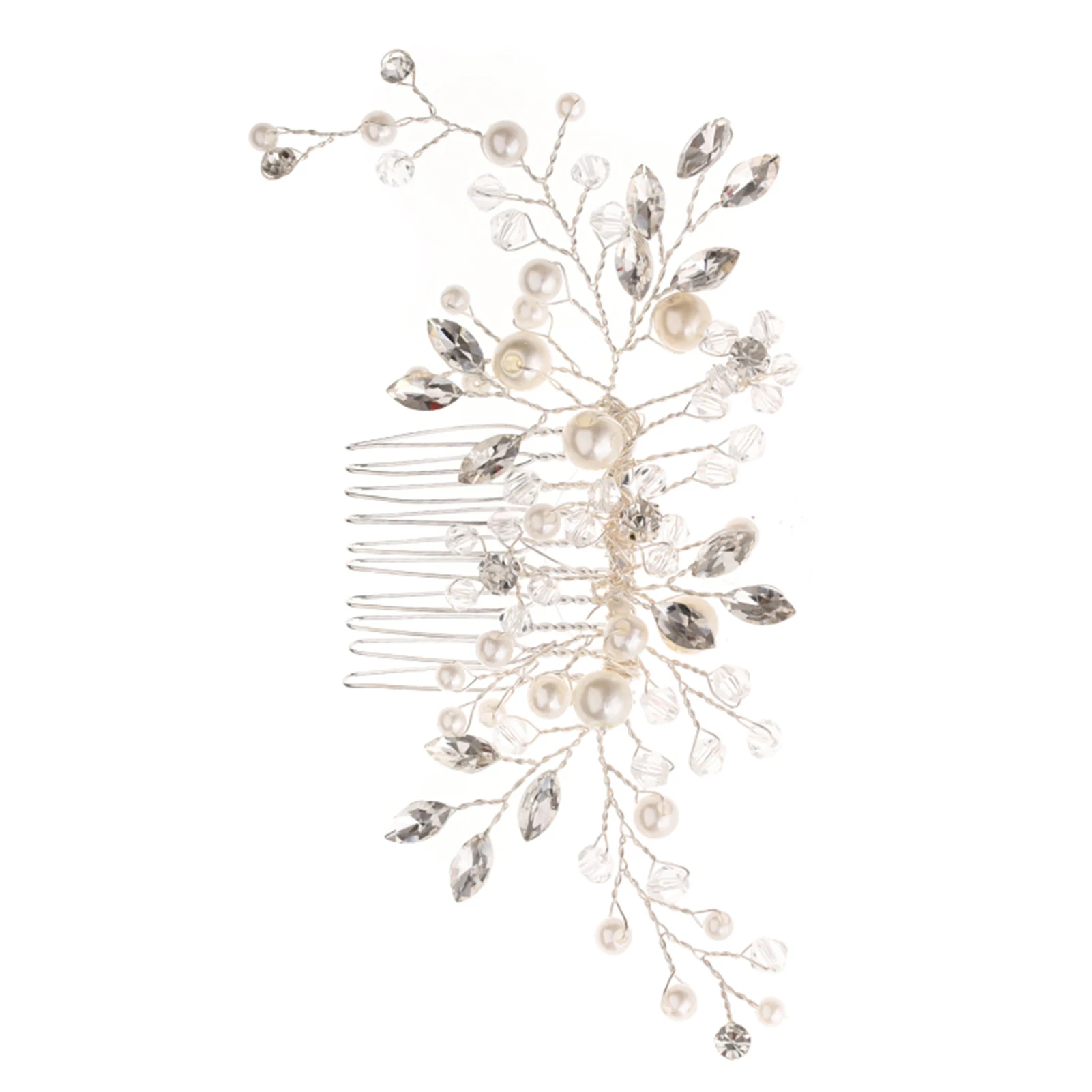 

Bridesmaid Crystal Clips Comb Alloy Diamante Pearl Hair Combs for Hairstyle Making Wedding Decorations