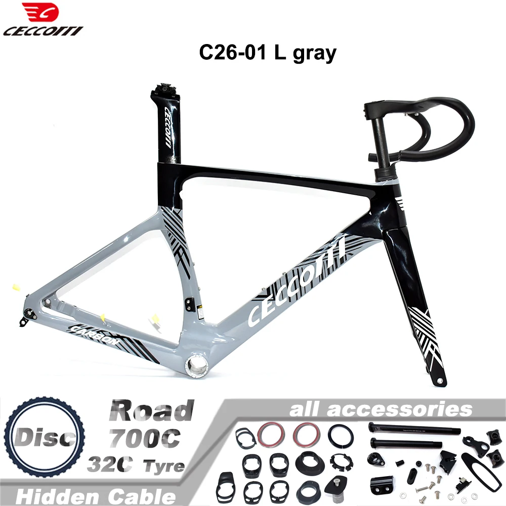 Модель CECCOTTI RF26 полный скрытый трос велосипедная рама дисковый тормоз дорожная и