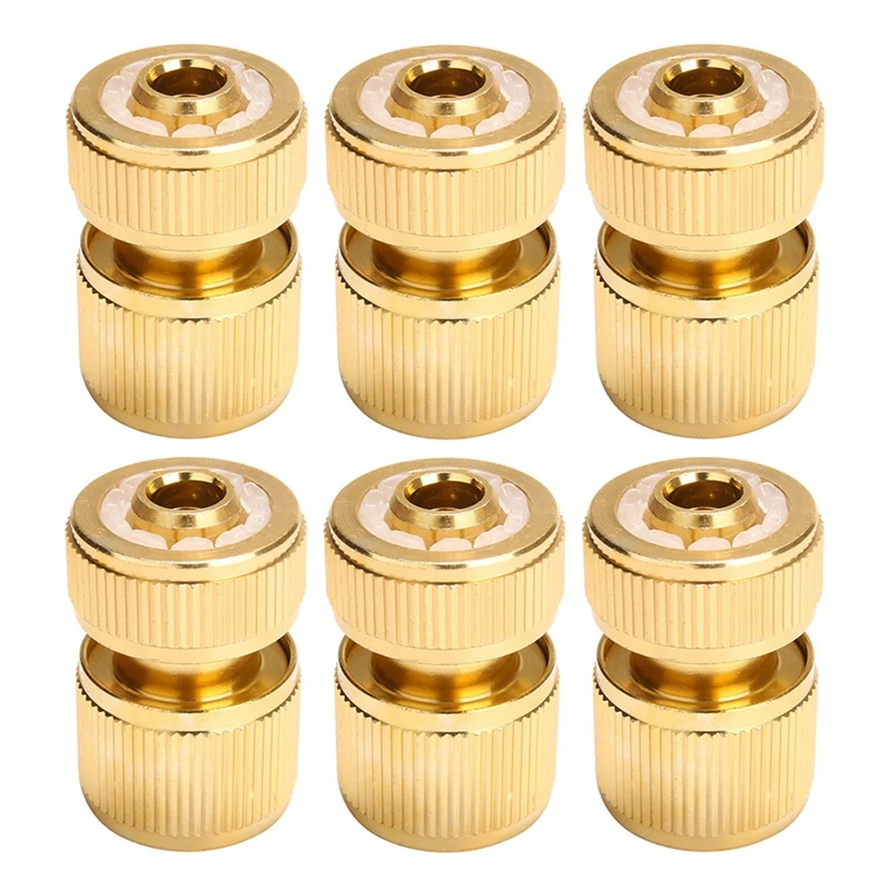 

6Pcs Water Tap Hose Adaptor 1/2 Inch Pipe Connector Fitting Set Quick-Release Garden Hose Coupling Systems For Watering