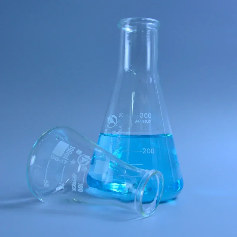 1 шт. коническая стеклянная колба Эрленмейера из боросиликатного стекла
