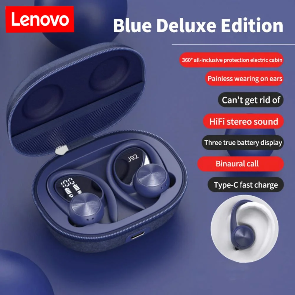 

Беспроводные наушники Lenovo Buds 4Pro, Bluetooth наушники, 9D стерео водонепроницаемая Спортивная игровая гарнитура, наушники со светодиодным цифровым дисплеем