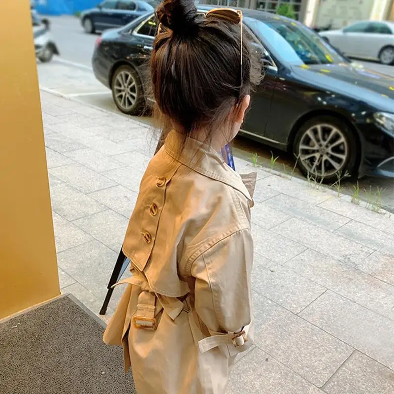 

Fashion Baby Girl Boy Trench Jacket Infant Toddler Windbreak Coat Khaki Long Spring Autumn Child Dust Coat Clothes 1-10Y